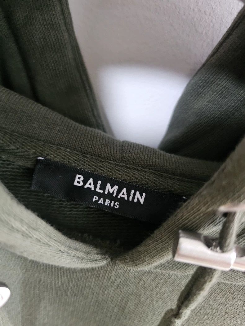 Balmain balmain green hooded sweatshirt with zipper-dmc Size US M / EU 48-50 / 2 - 3 Thumbnail