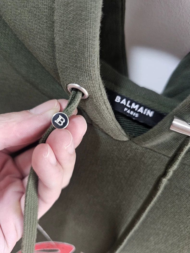 Balmain balmain green hooded sweatshirt with zipper-dmc Size US M / EU 48-50 / 2 - 4 Thumbnail