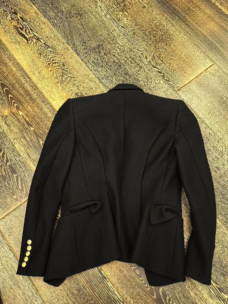 Balmain Balmain Black Double-Breasted Blazer with Gold Buttons-dmc Size US S / EU 44-46 / 1 - 2 Thumbnail