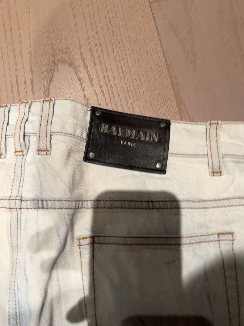 Balmain balmain white motorcycle denim pants size 33-dmc Size US 33 - 3 Thumbnail