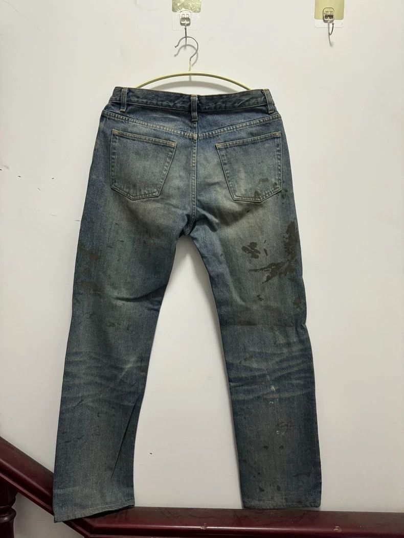 Helmut Lang Helmut Lang Blue Denim Pants with Ink Marks-dmc Size US 28 / EU 44 - 2 Thumbnail