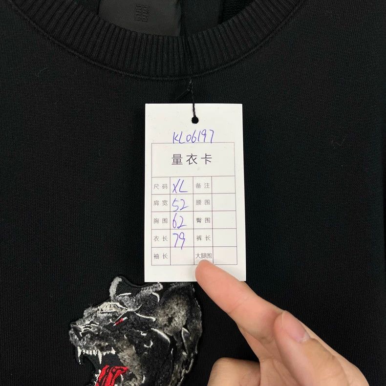 Givenchy Givenchy Black Embroidered Sweatshirt with Tiger-dmc Size US XL / EU 56 / 4 - 7 Thumbnail
