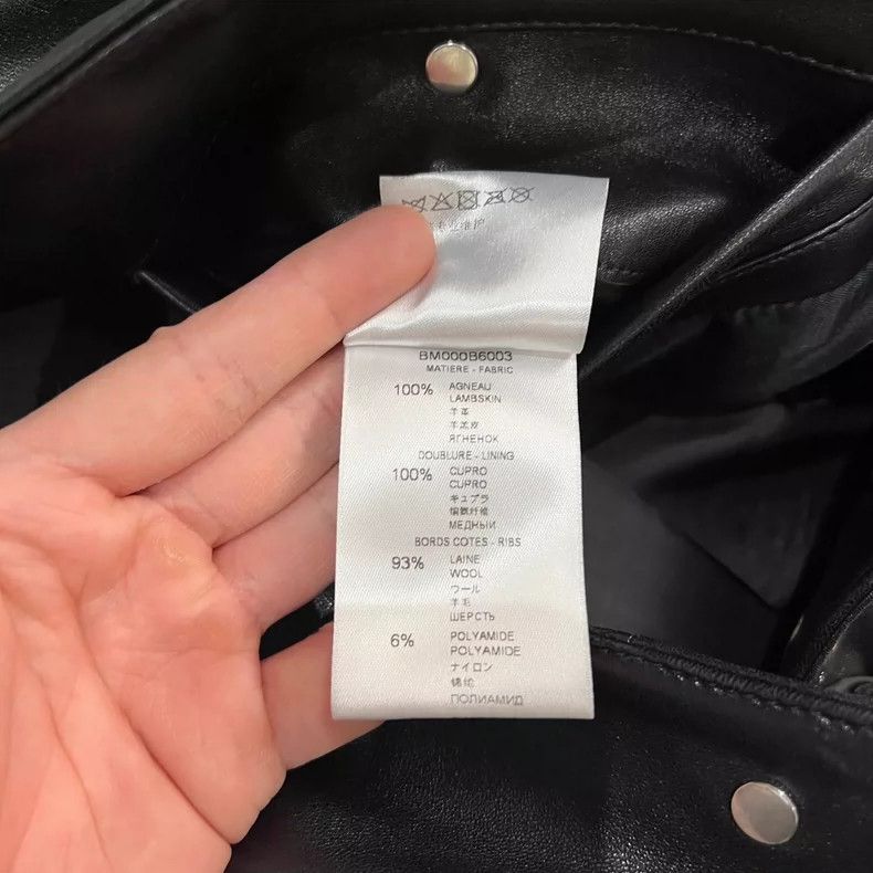 Givenchy Stars Leather Baseball Jacket-dmc
