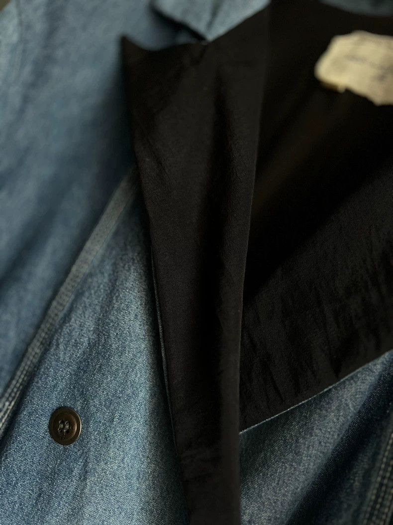 Greg Lauren unique greg lauren denim hunting jacket-dmc Size US M / EU 48-50 / 2 - 5 Thumbnail
