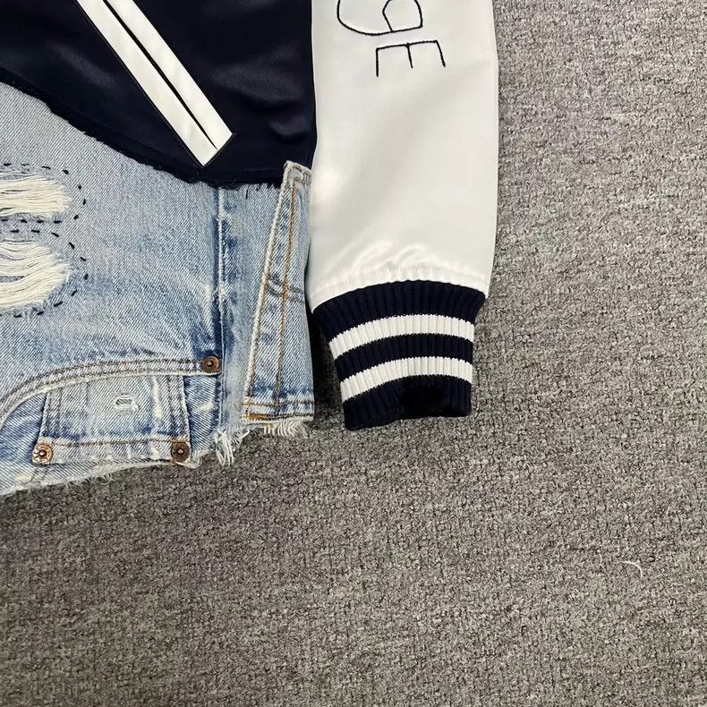 Greg Lauren Greg Lauren Patchwork Denim Baseball Jacket-dmc Size US M / EU 48-50 / 2 - 4 Thumbnail