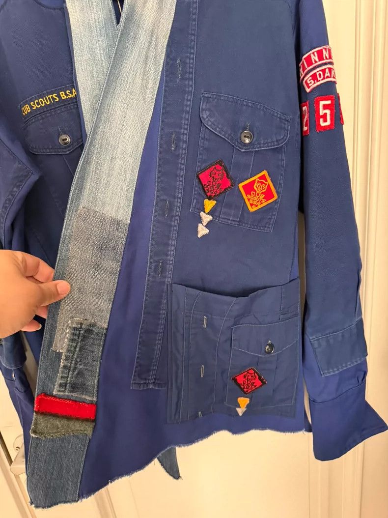 Greg Lauren greg lauren blue patchwork kimono jacket-dmc Size US M / EU 48-50 / 2 - 2 Thumbnail