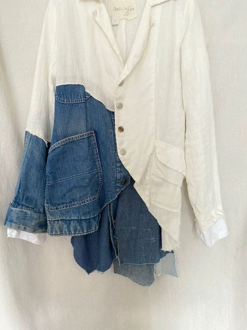 Greg Lauren greg lauren denim patchwork blazer-dmc Size US M / EU 48-50 / 2 - 4 Thumbnail