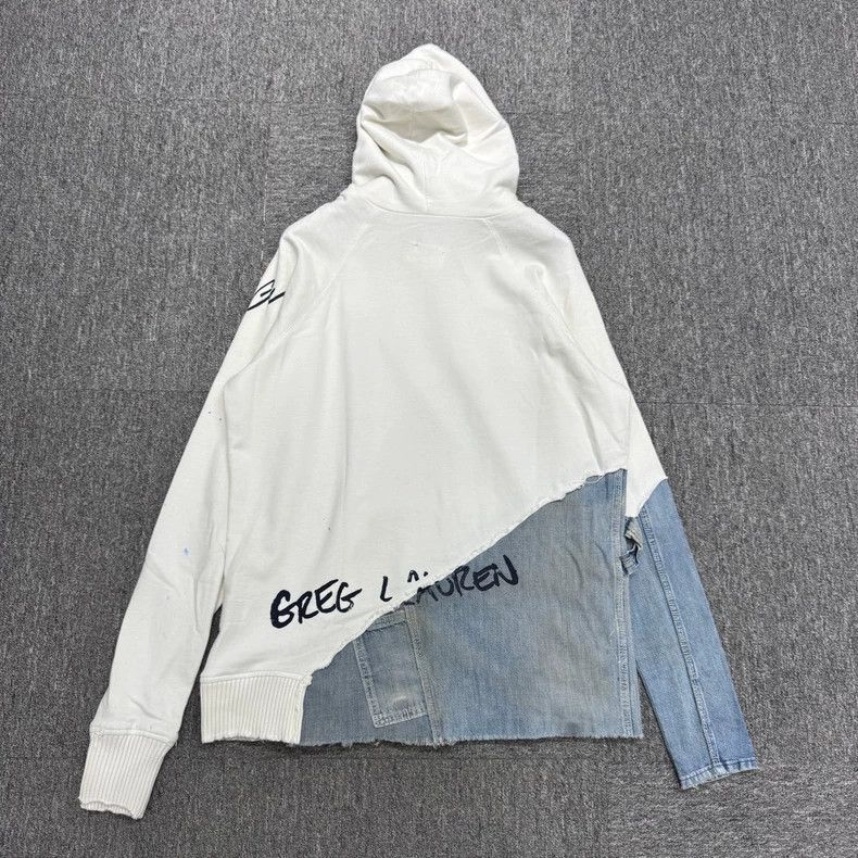 Greg Lauren patchwork denim hoodie sweatshirt-dmc Size US M / EU 48-50 / 2 - 5 Thumbnail