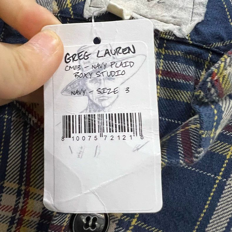 Greg Lauren greg lauren plaid shirt with front pockets-dmc Size US M / EU 48-50 / 2 - 3 Thumbnail