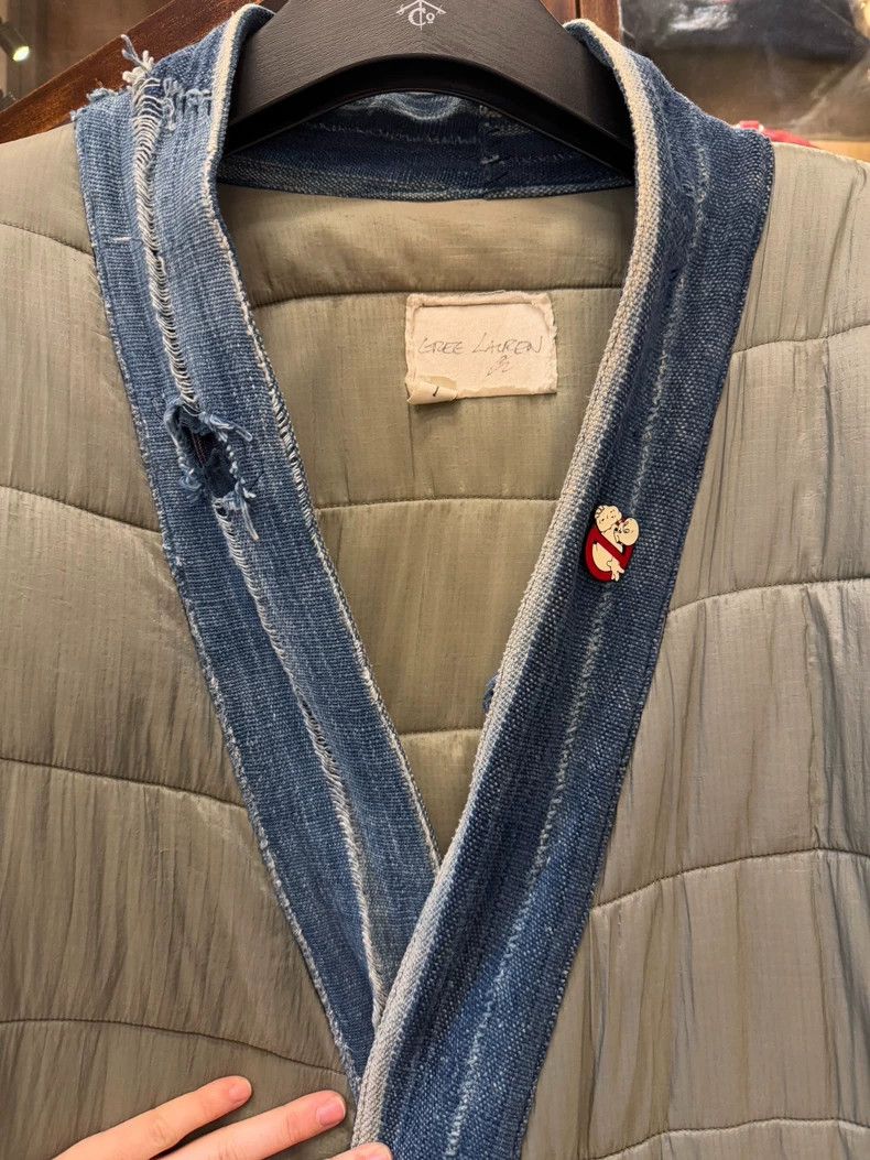 Greg Lauren unique quilted army fabric down jacket-dmc Size US S / EU 44-46 / 1 - 4 Thumbnail