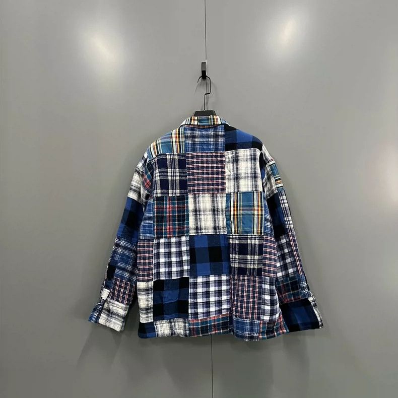 Greg Lauren greg lauren plaid patchwork fleece jacket-dmc Size US M / EU 48-50 / 2 - 2 Thumbnail
