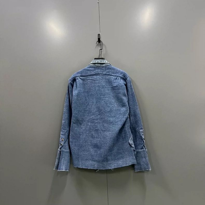 Greg Lauren greg lauren blue denim pocket shirt-dmc Size US M / EU 48-50 / 2 - 2 Thumbnail