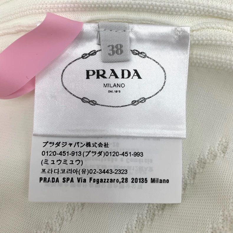 Prada prada white sleeveless knit zip vest-dmc Size XS / US 0-2 / IT 36-38 - 7 Thumbnail