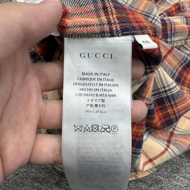 Gucci gucci checkered long sleeve shirt-dmc Size US L / EU 52-54 / 3 - 4 Thumbnail