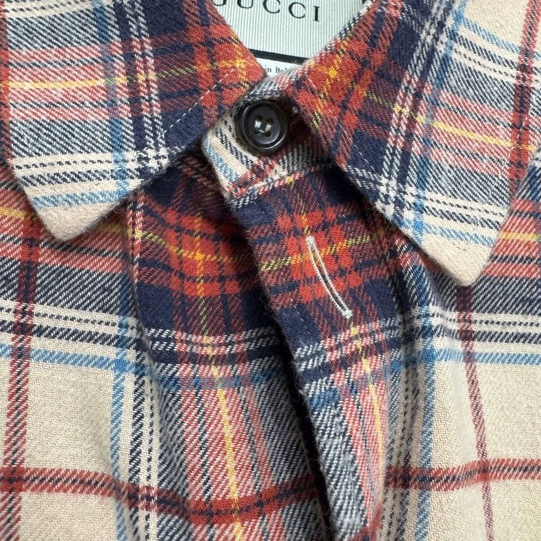 Gucci gucci checkered long sleeve shirt-dmc Size US L / EU 52-54 / 3 - 6 Thumbnail