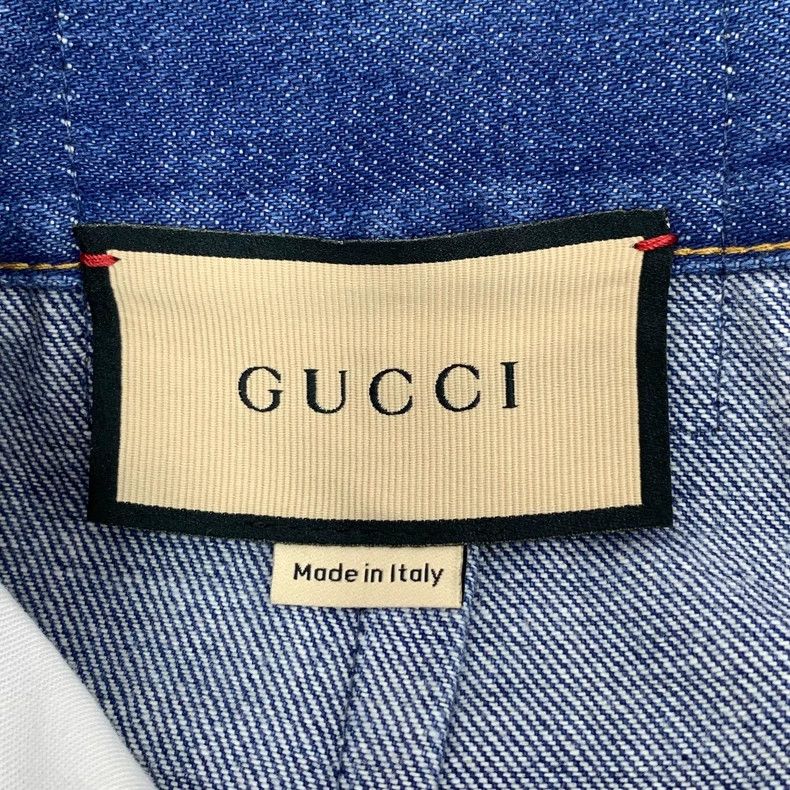 Gucci Gucci Blue Cotton Denim Skirt with Belt-dmc Size US 36 / EU 52 - 6 Thumbnail