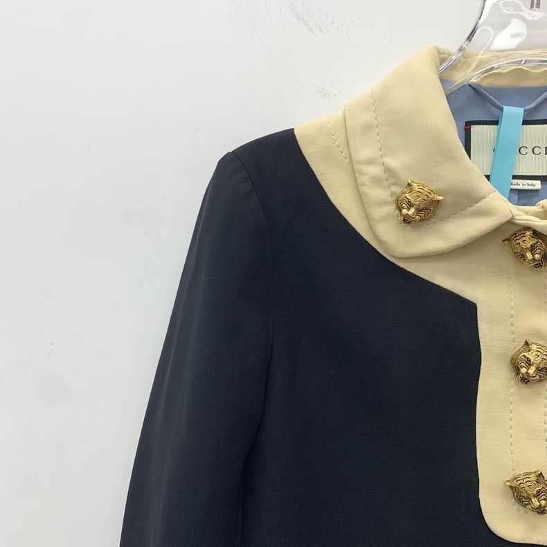 Gucci Gucci Colorblock Lion Button Wool Jacket-dmc Size US M / EU 48-50 / 2 - 3 Thumbnail