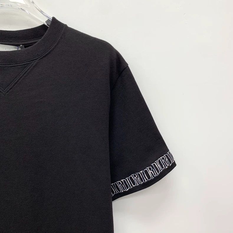Dior black logo embroidered cotton t-shirt-dmc Size US XS / EU 42 / 0 - 3 Thumbnail