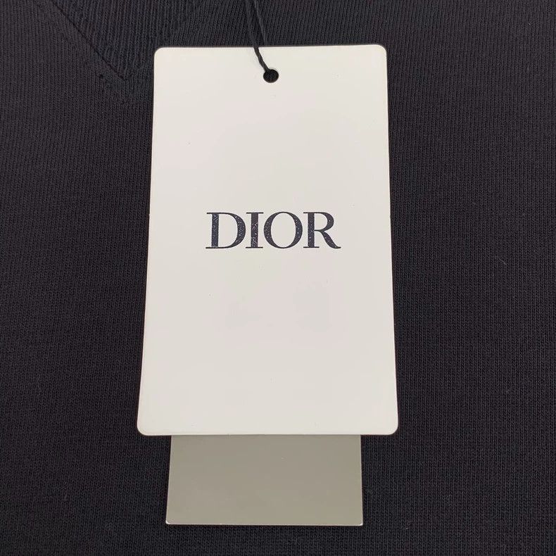 Dior black logo embroidered cotton t-shirt-dmc Size US XS / EU 42 / 0 - 7 Thumbnail