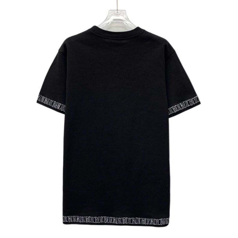 Dior black logo embroidered cotton t-shirt-dmc Size US XS / EU 42 / 0 - 2 Thumbnail