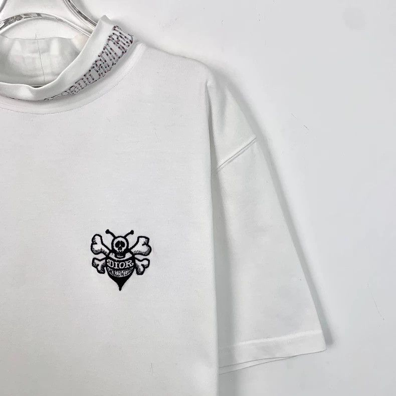 Dior white cotton graphic t-shirt with logo-dmc Size US XS / EU 42 / 0 - 3 Thumbnail