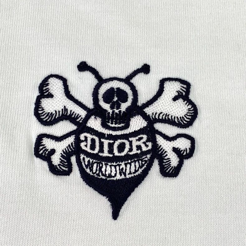 Dior white cotton graphic t-shirt with logo-dmc Size US XS / EU 42 / 0 - 5 Thumbnail