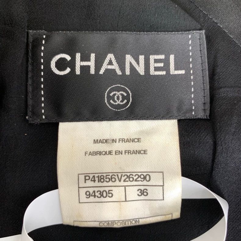 Chanel black silk short sleeve dress by Chanel-dmc Size US 36 / EU 52 - 5 Thumbnail