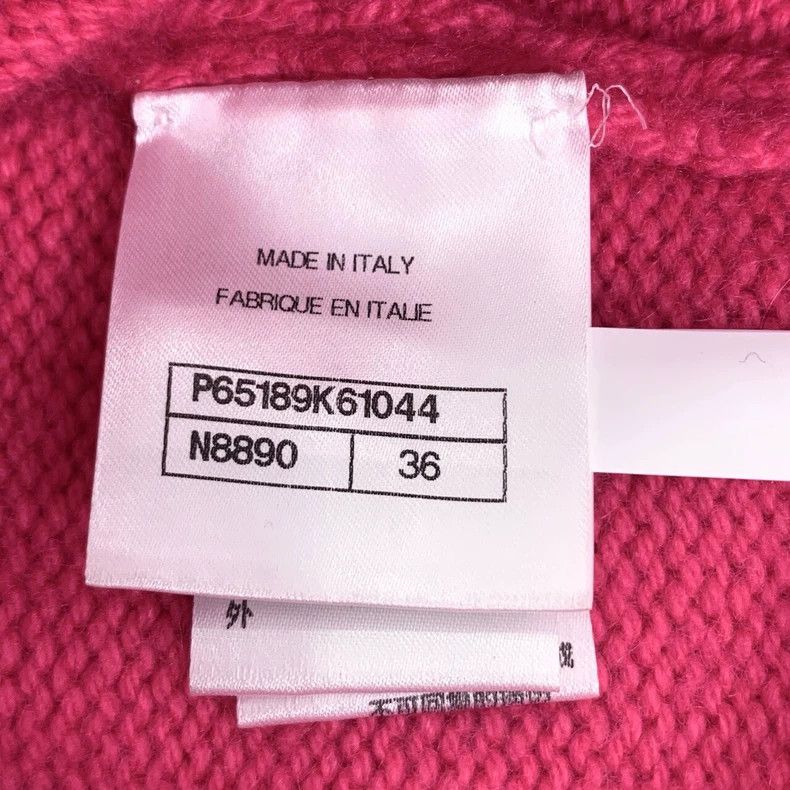 Chanel Chanel Pink Cashmere Knit Sweater with Logo-dmc Size US XS / EU 42 / 0 - 6 Thumbnail