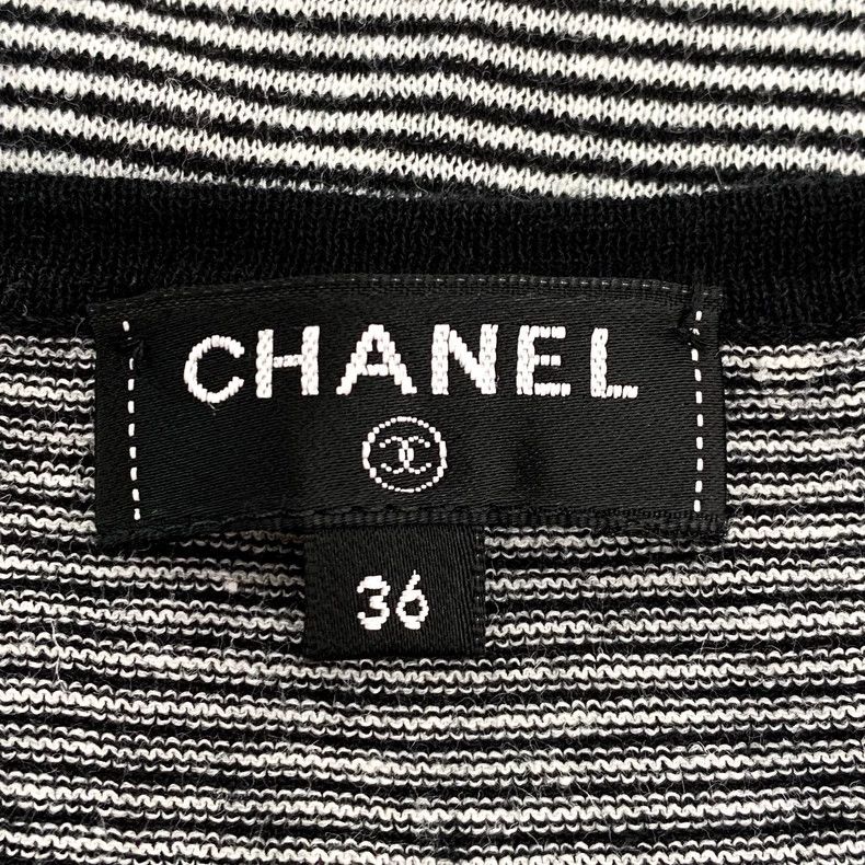 Chanel Chanel Black and White Striped Sleeveless Top-dmc Size XS / US 0-2 / IT 36-38 - 6 Thumbnail