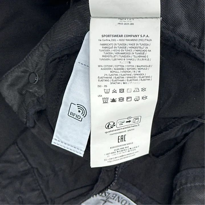 Stone Island Stone Island Black Zip Cargo Pants for Men Size US 33 - 3 Thumbnail