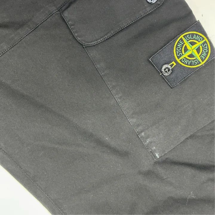 Stone Island Stone Island Black Zip Cargo Pants for Men Size US 33 - 4 Thumbnail