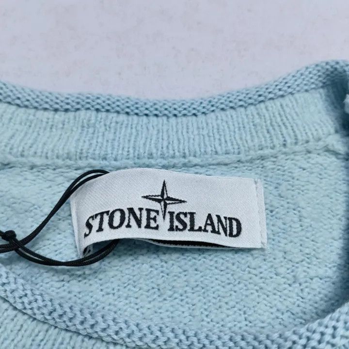 Stone Island Stone Island Blue Crew Neck Long Sleeve Sweater Size US L / EU 52-54 / 3 - 4 Thumbnail
