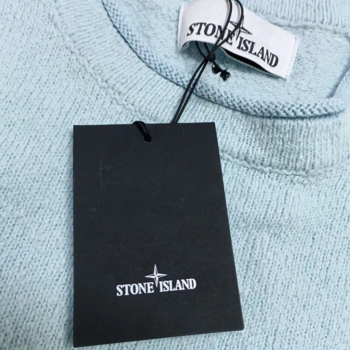 Stone Island Stone Island Blue Crew Neck Long Sleeve Sweater Size US L / EU 52-54 / 3 - 5 Thumbnail