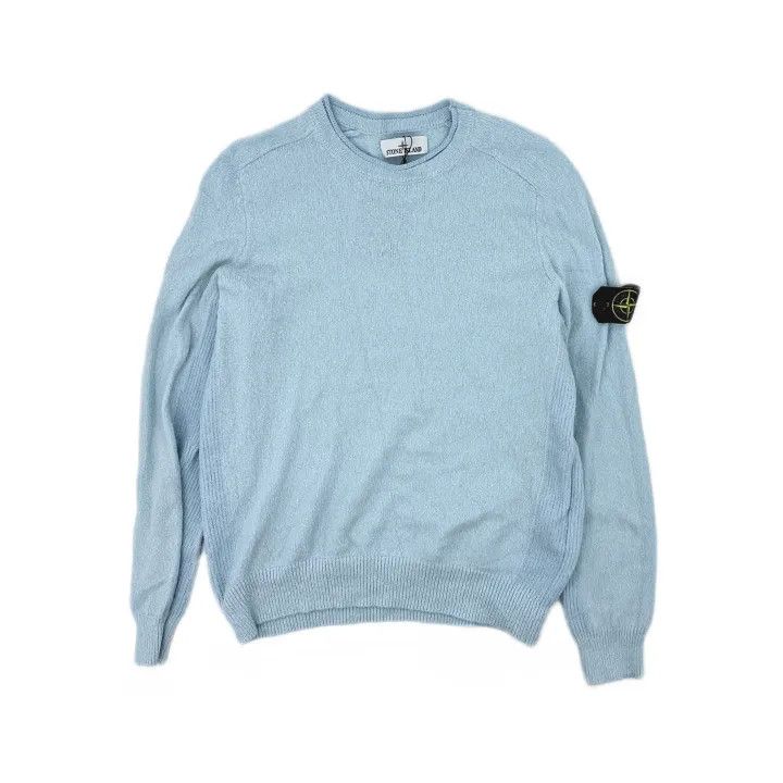 Stone Island Stone Island Blue Crew Neck Long Sleeve Sweater Size US L / EU 52-54 / 3 - 2 Thumbnail