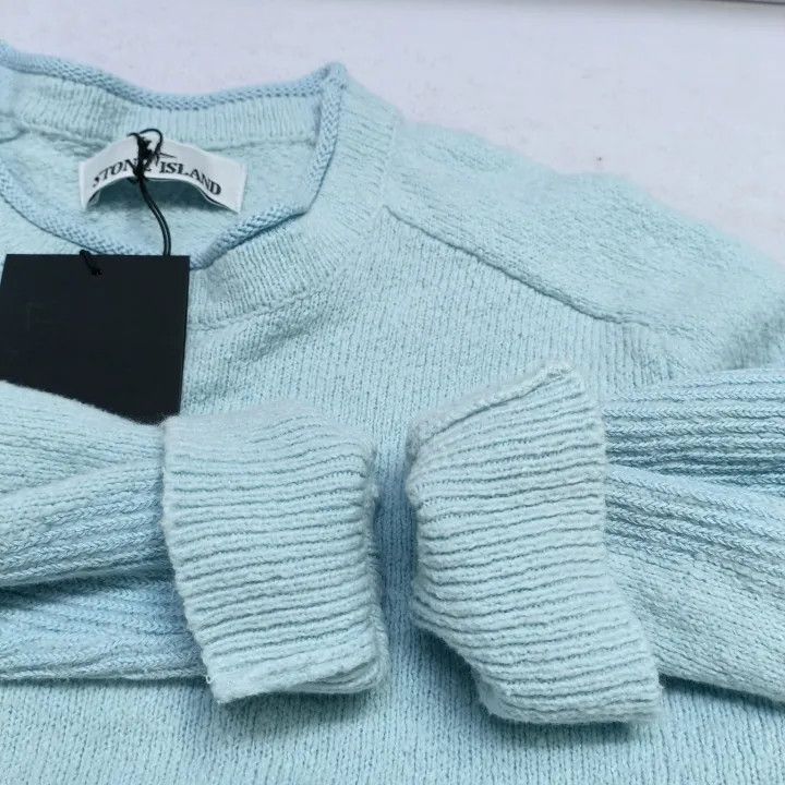 Stone Island Stone Island Blue Crew Neck Long Sleeve Sweater Size US L / EU 52-54 / 3 - 11 Thumbnail
