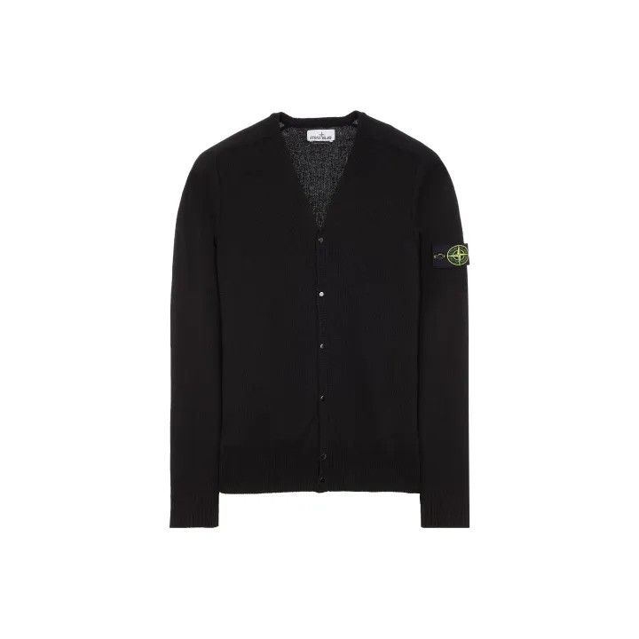 Stone Island Stone Island Black V-Neck Knit Sweater Size US M / EU 48-50 / 2 - 2 Thumbnail
