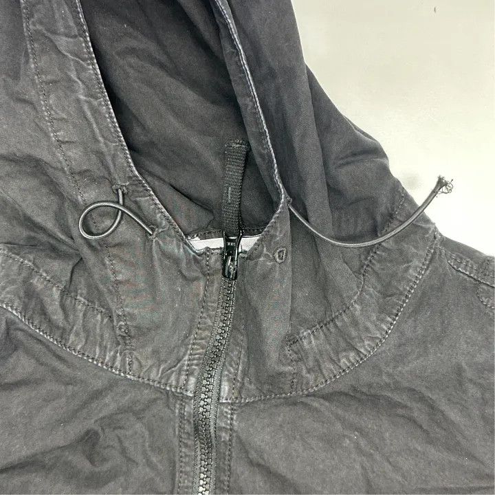 Stone Island Stone Island Black Hooded Zip Shirt Jacket Size US XL / EU 56 / 4 - 5 Thumbnail