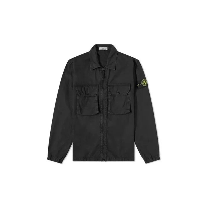 Stone Island Stone Island Classic Black Zip Jacket Size US XXL / EU 58 / 5 - 2 Thumbnail
