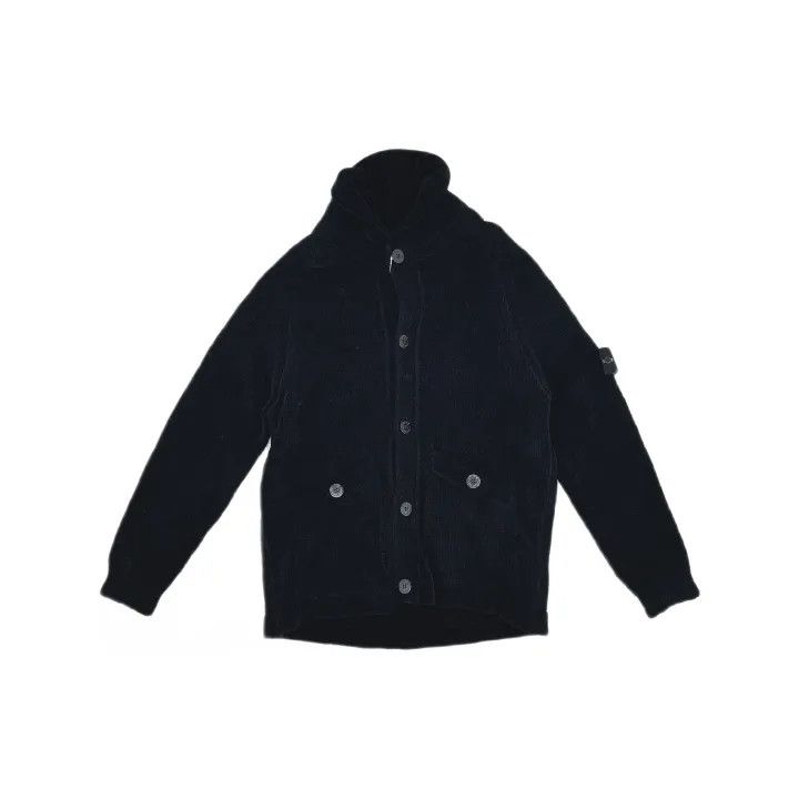 Stone Island Stone Island Black Wool Knit Cardigan Size US XL / EU 56 / 4 - 2 Thumbnail