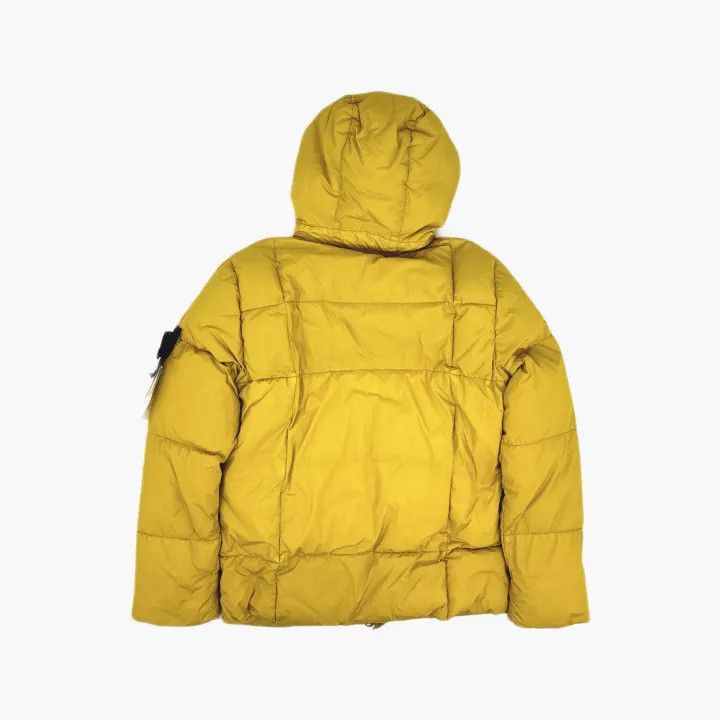 Stone Island Stone Island Yellow Logo Hooded Puffer Jacket Size US M / EU 48-50 / 2 - 3 Thumbnail