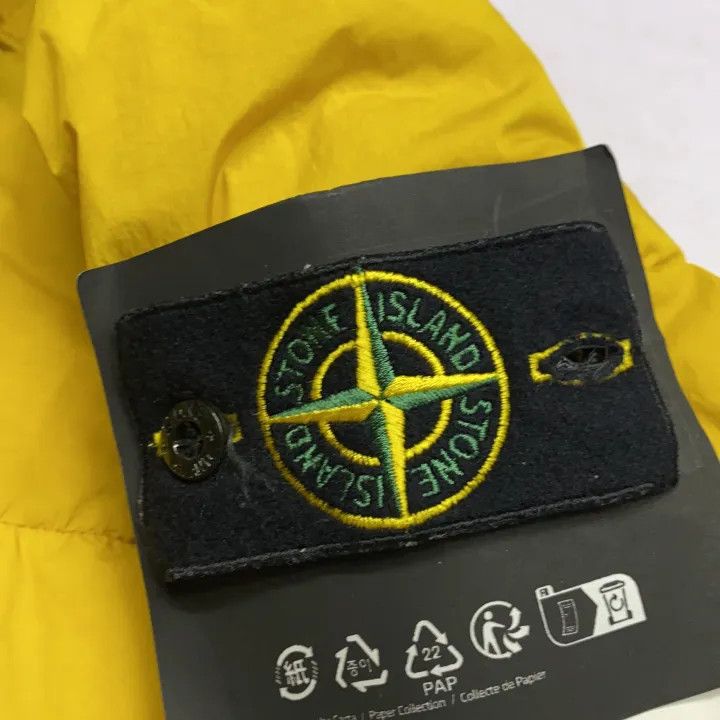 Stone Island Stone Island Yellow Logo Hooded Puffer Jacket Size US M / EU 48-50 / 2 - 10 Thumbnail