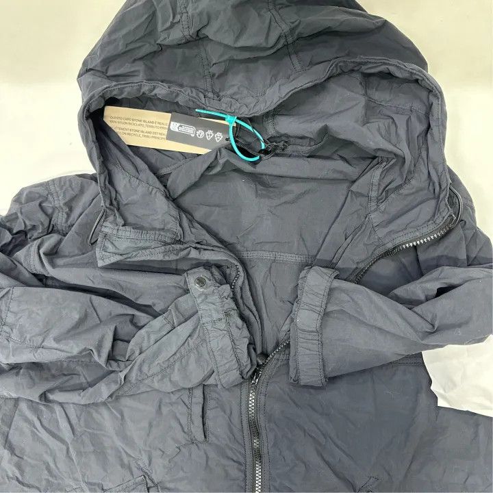 Stone Island Stone Island Black Nylon Hooded Jacket Size US XXL / EU 58 / 5 - 5 Thumbnail