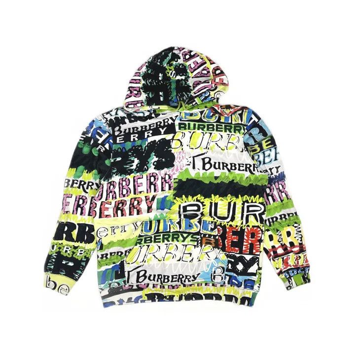 Burberry Burberry Colorful Logo Print Hooded Sweatshirt Size US L / EU 52-54 / 3 - 2 Thumbnail