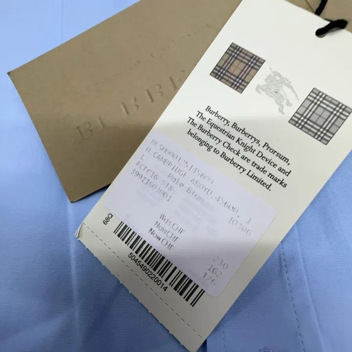 Burberry Burberry Classic Long Sleeve Shirt in Light Blue Size US L / EU 52-54 / 3 - 3 Thumbnail