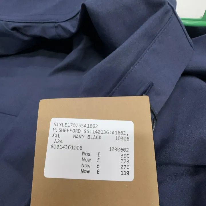 Burberry Burberry Navy Short Sleeve Button-Up Shirt Size US XXL / EU 58 / 5 - 2 Thumbnail