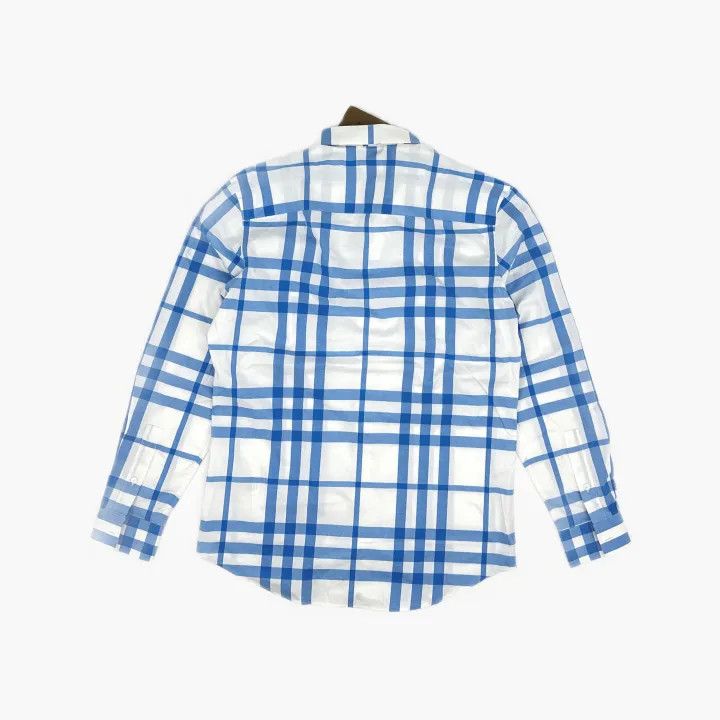 Burberry Burberry Blue Check Long Sleeve Shirt Size US S / EU 44-46 / 1 - 3 Thumbnail