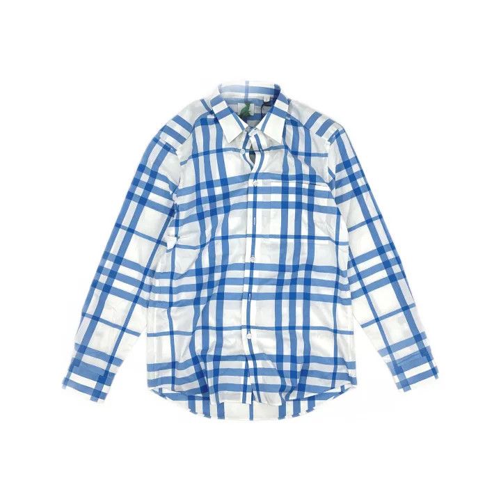 Burberry Burberry Blue Check Long Sleeve Shirt Size US S / EU 44-46 / 1 - 2 Thumbnail