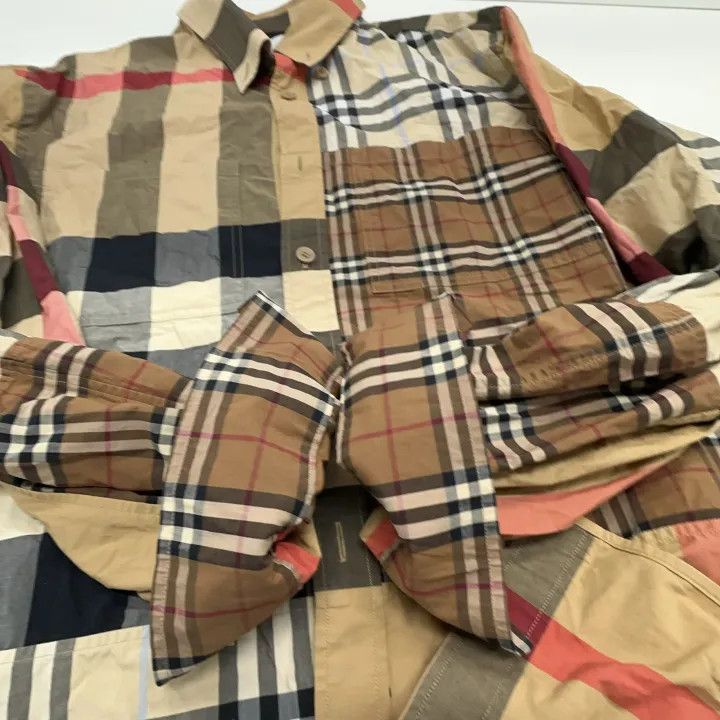 Burberry Burberry Checked Cotton Long Sleeve Shirt Size US M / EU 48-50 / 2 - 9 Thumbnail