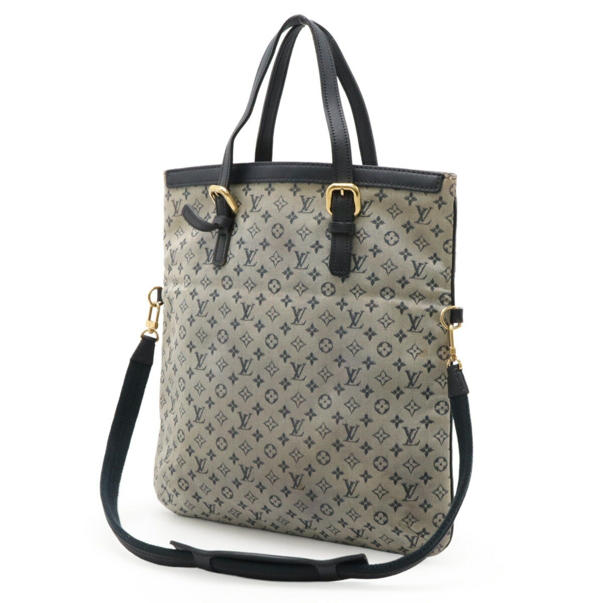Louis Vuitton Louis Vuitton Monogram Mini Francoise Tote Bag Handbag Shoulder Blue M92208 Size ONE SIZE - 3 Thumbnail