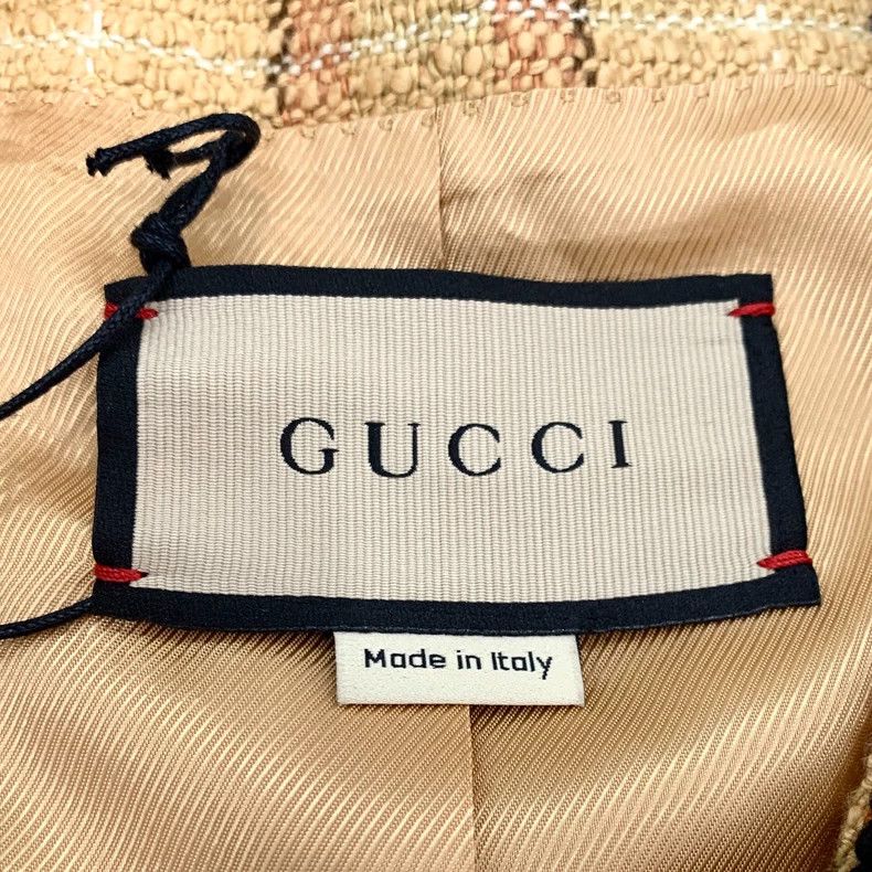 Gucci gucci orange plaid v-neck jacket coat-dmc Size US M / EU 48-50 / 2 - 5 Thumbnail